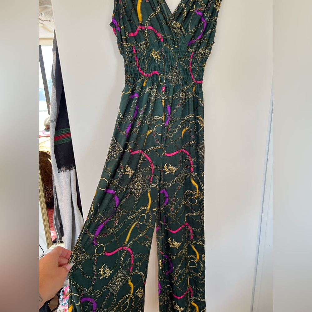 👑XL Green Jumpsuit Cinched Waistline👑